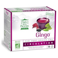 Gingo Bio Chá Verde Com Ginkgo Biloba - Circulação 18 saquetas de infusão de 2g - Thé de la Pagode