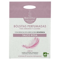 Sacos ecológicos para o armário Talco rosa 2 unidades de 10g - Biocenter