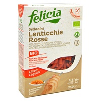 Sedanini de lentilha vermelha bio 250 g - Felicia Bio