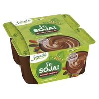 Sobremesa de soja com chocolate orgânico 4 unidades de 100g (Chocolate) - Sojade
