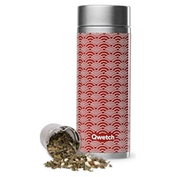 Termo para Chá Inox - Ondas Vermelho 300 ml - Qwetch