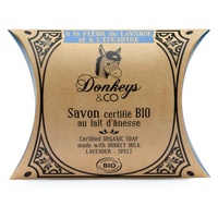 Sabão de leite de burro Flor de lavanda, espelta orgânica 100 g - Donkeys & Co