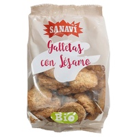 Biscoitos com gergelim orgânico 250 g - Sanavi