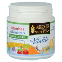 Vitalidade (11 vitaminas & 8 Minerais de Origem Natural) 120 comprimidos - Abbaye de Sept-Fons