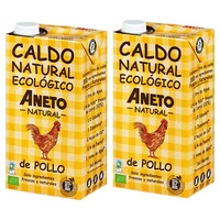 Caldo bipack de frango ecológico natural 2 unidades de 1L (Frango) - Aneto