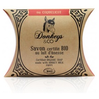 Sabonete de leite de burra Papoila orgânica 100 g - Donkeys & Co