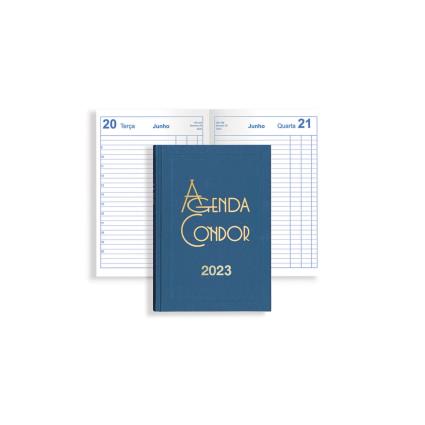 FIRMO Agenda Diária Condor, 100 x 160 mm, Azul, 2023