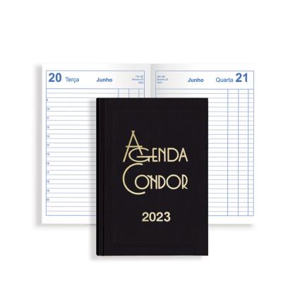 FIRMO Agenda Diária Condor, 140 x 210 mm, Preto, 2023