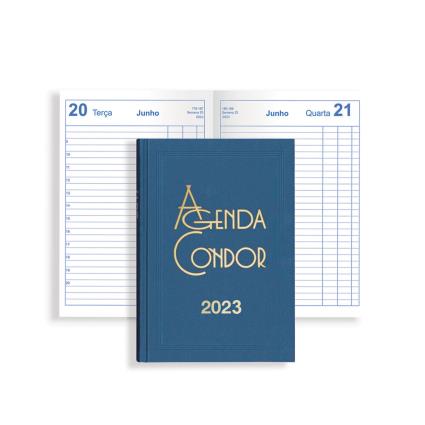 FIRMO Agenda Diária Condor, 140 x 210 mm, Azul, 2023