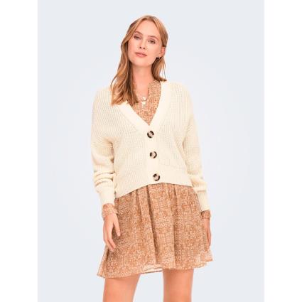 Jdy Justy Short Cardigan Beige L Mulher