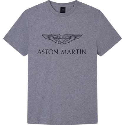 Hackett Amr Logo Short Sleeve T-shirt Cinzento S Homem