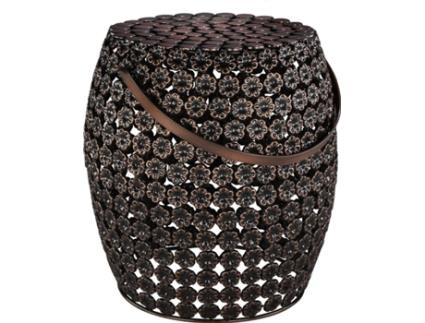 Mesa de Centro WOMO-DESIGN (Castanho - Metal - 41x46 cm)