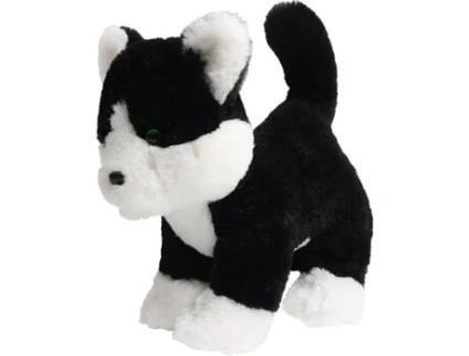 Peluche Wild Planet All About Nature Gatinho Preto E Branco