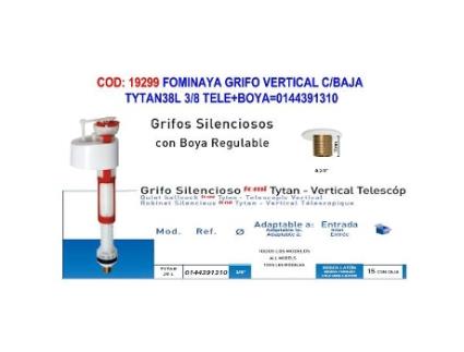 Fominaya grifo vertical c-baja tytan38l 3-8 tele+boya 0144391310