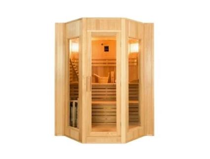 Sauna tradicional finlandesa 4 lugares de fogão elétrico de casa de madeira Zen 4