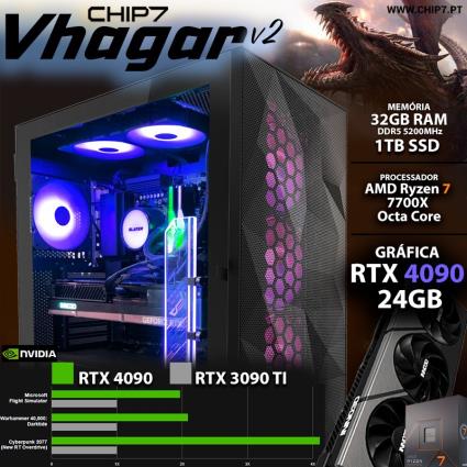 COMPUTADOR GAMING - AMD RYZEN 7 7700X / RTX 4090 24GB / 32GB RAM / 1TB SSD - CHIP7 VHAGAR V2