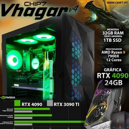 COMPUTADOR GAMING - AMD RYZEN 9 7900X / RTX 4090 24GB / 32GB RAM / 1TB SSD - CHIP7 VHAGAR V4