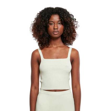 Urban Classics Cropped Knit Sleeveless Top Branco M Mulher