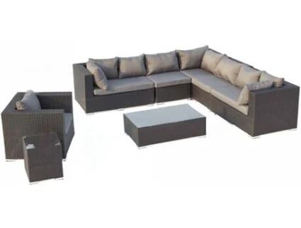 Conjunto de Jardim CONCEPT U Salento (Cinzento - Resina - 255x255x66 cm)