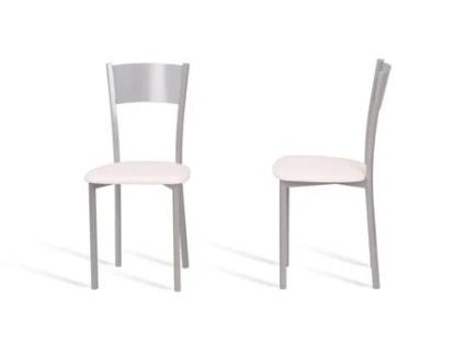 Cadeira de Cozinha PORTUS Baunilha (85x39x41 cm - Polipele - Branco - 2 Un)