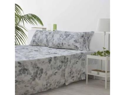 Conjunto de Lençois COTTON ARTEAN Haku (Cinzento - Cama de 150 cm - Bambú)