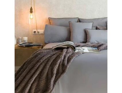 Capa de Edredão COTTON ARTEAN (Cinzento - 220x220 cm - Bambú)
