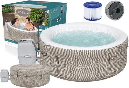 Spa Jacuzzi Insuflável Madrid AirJet p/ 4 Pessoas (180x66cm) - BESTWAY 60055