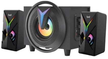 Colunas Gaming 2x 4W + Woofer 8W VISION RGB 2.1 - BIWOND