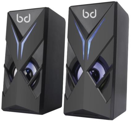 Colunas Gaming LED Azul 2x 3W SpeakBlue - BIWOND