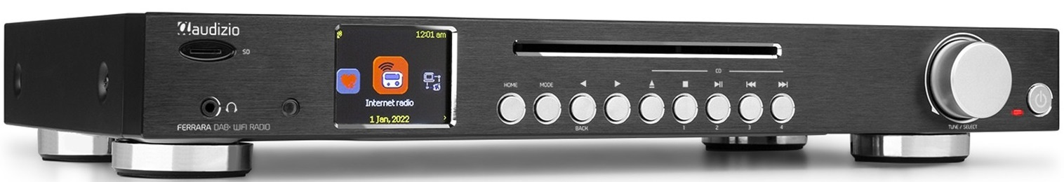 Rádio DAB+ / FM / Wi-Fi c/ Leitor CD Player (FERRARA) - AUDIZIO