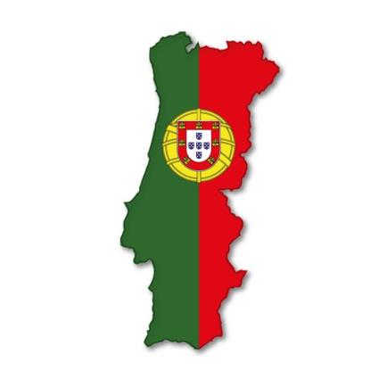 1 autocolante de resina 3d com mapa de portugal