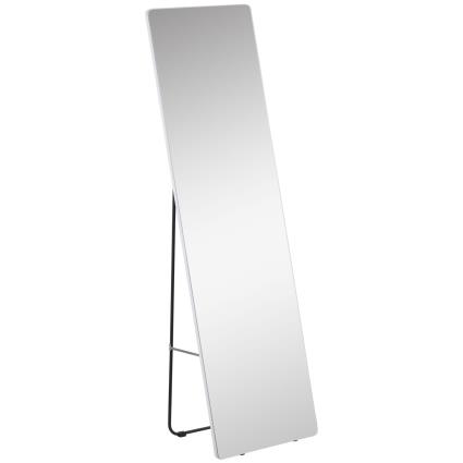 HOMCOM Espelho de Pé Espelho de Corpo Inteiro 45x37x158,5cm Espelho de Parede com Estrutura de Liga de Alumínio Estilo Moderno Prata   Aosom Portugal