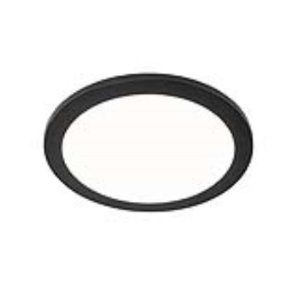 Candeeiro de tecto preto 30 cm com LED 3 passos regulável IP44 - Steve