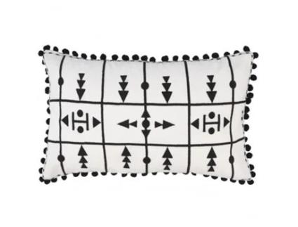 Capa de Almofada FEBRONIE Essaouira (Algodão - Preto - 50 x 30 cm)