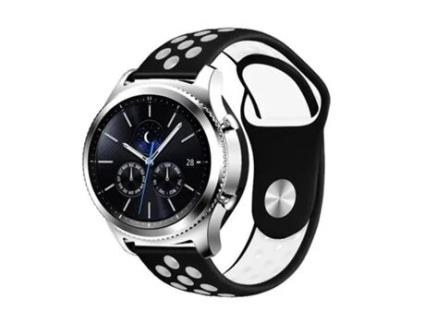 Bracelete Desportiva para Samsung Galaxy Watch5 LTE - 40mm - Preto / Branco