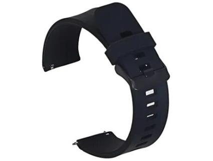 Bracelete Silicone Com Fivela para Samsung Galaxy Watch5 4G - 40 mm - Preto