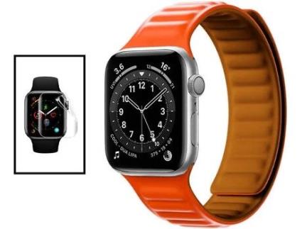 Kit Bracelete + Película GIFT4ME (Apple Watch Series 4 - 40mm - Laranja)
