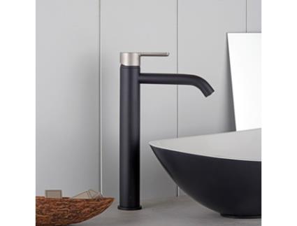 Monocomando de lavatório monocomando preto fosco Mugello