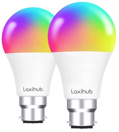 Pack 2x Lâmpada LED A60 Smart Wi-Fi 9W RGB+W 806Lm Tuya - LAXIHUB