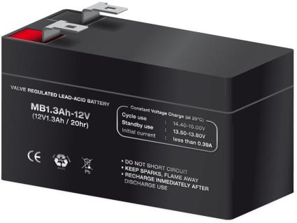 Bateria Chumbo 12V 1,3Ah  (97 x 43 x 52 mm) - U-POWER