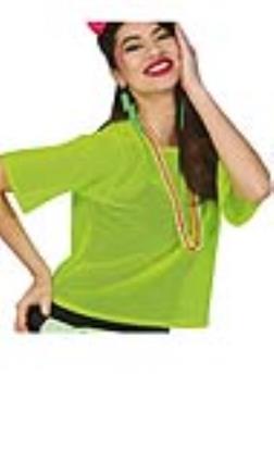 Camiseta de malha verde neon