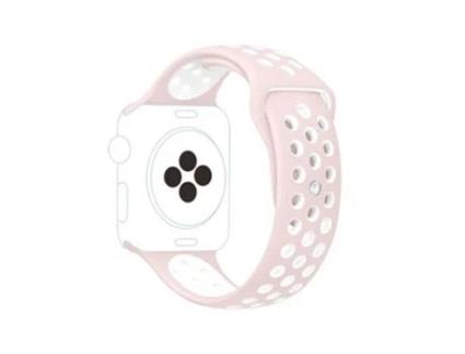 Bracelete Desportiva para Apple Watch Se (2022) - 44mm GIFT4ME Rosa/Branco