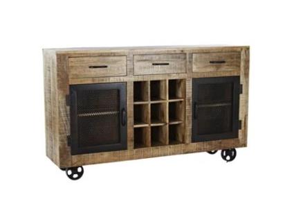 Aparador Dkd Home Decor Preto Cinzento Metal Cata.