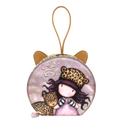 Santoro London Vanity Case Gorjuss™ Purrrrrfect Love Wash Bag Dourado