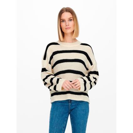 Jdy Justy Stripe O Neck Sweater  L Mulher