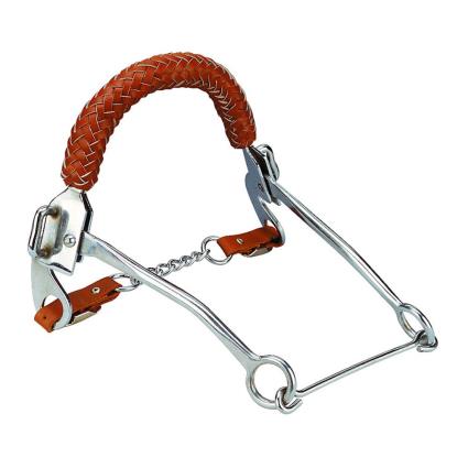 Feeling Braided Leather Long Cheeks Hackamore  Full