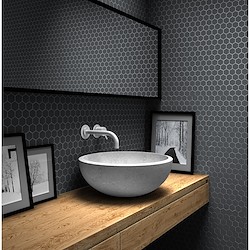 Pastilha NORDIC MATT DARK GREY HEX 908H