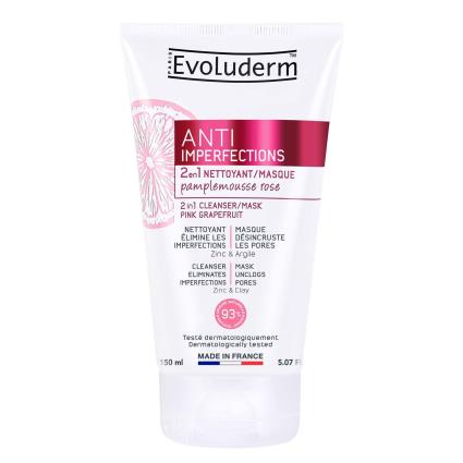 Gel de Limpeza e Máscara Anti Imperfections Evoluderm