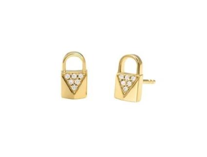 Brincos MICHAEL KORS  PADLOCK STUD GOLD