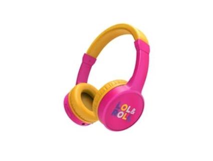 Auscultadores Bluetooth ENERGY SISTEM Lol&Roll Pop Kids (On Ear - Microfone - Rosa)